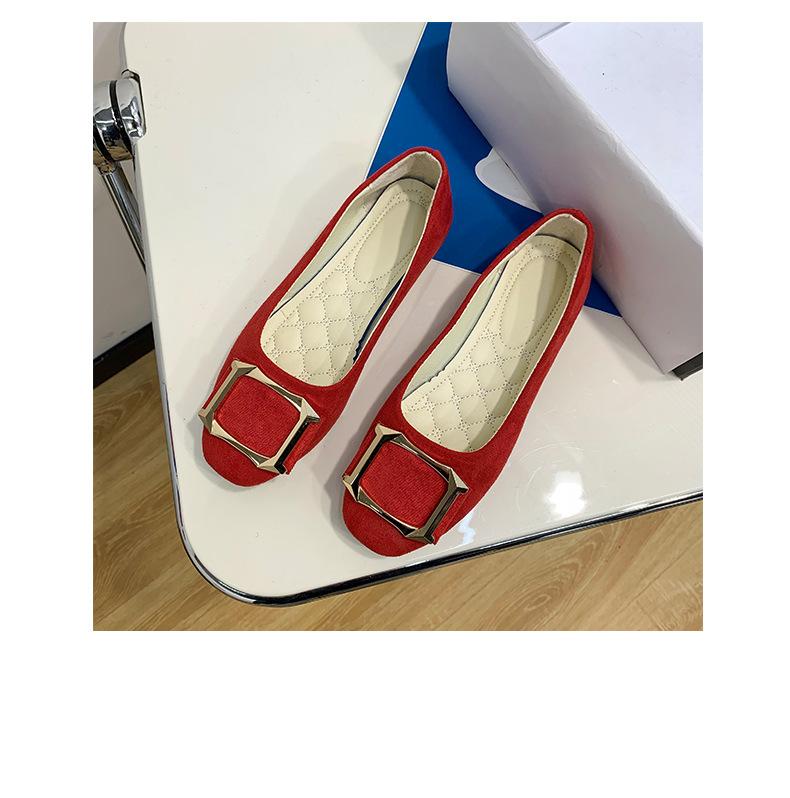 Женские однотонные удобные повседневные туфли без шнуровки большого размера на плоской мелкой подошве для девочек