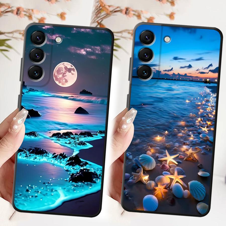 Чехол-бампер с рисунком 'Морской пейзаж' для Samsung Galaxy A53 A35 A25 A71 A32 A73 A51 A22 A24 A23 A52 A36 A26 A72 A55 A41