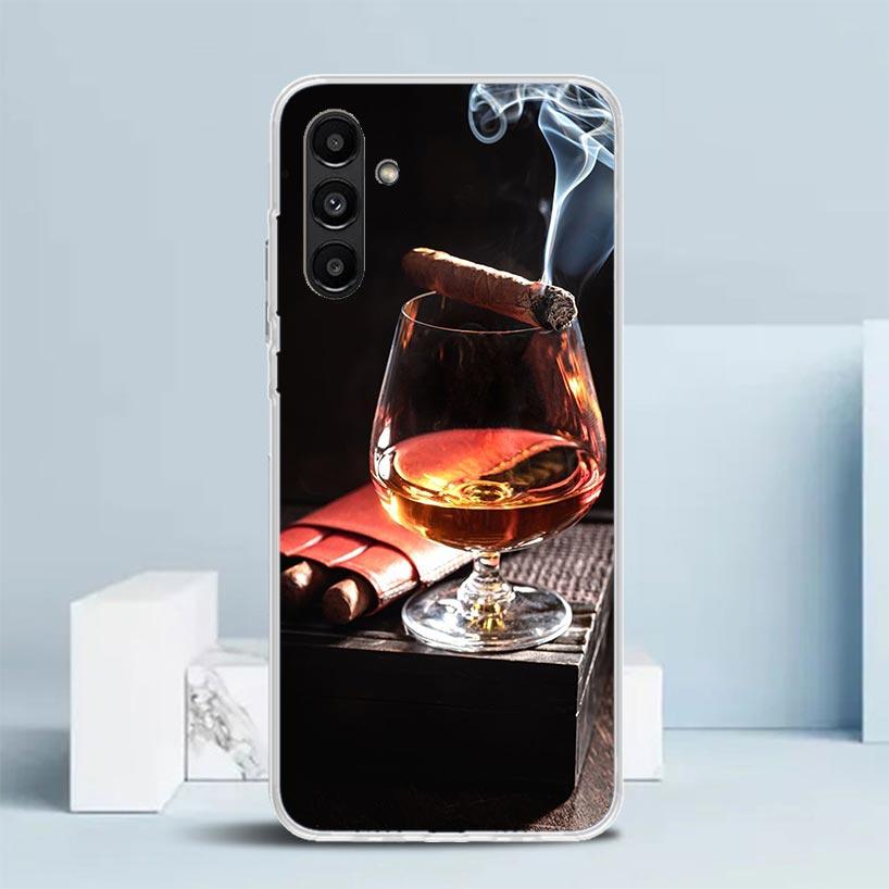 Чехол для телефона "Сигара Виски Ледяной Напиток" для Samsung Galaxy A17 A37 A57 A16 A15 A14 A13 A56 A55 A54 A53 A36 A35 A34 A33 A26 A25 A24 A2