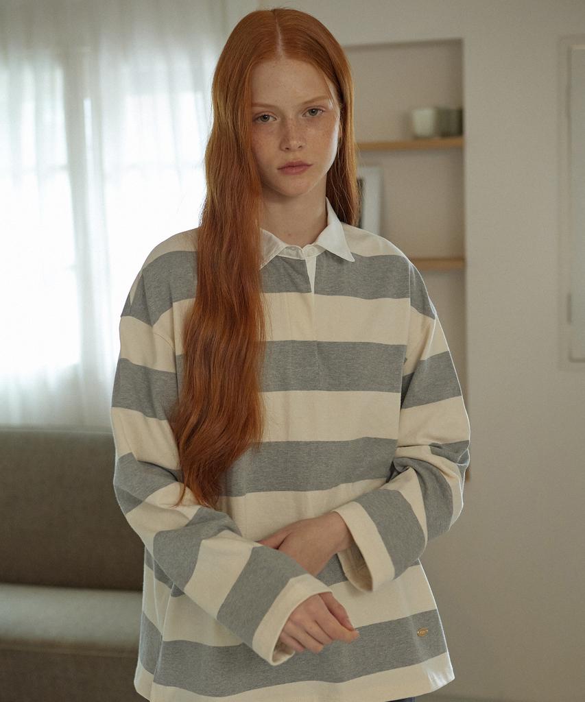 YUPPE Long Stripe T-Shirt_Gray