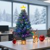 Mini Fiber Optic Tabletop Christmas Tree with Gold Star Topper YUETJIN 80 Cm High Green Tree