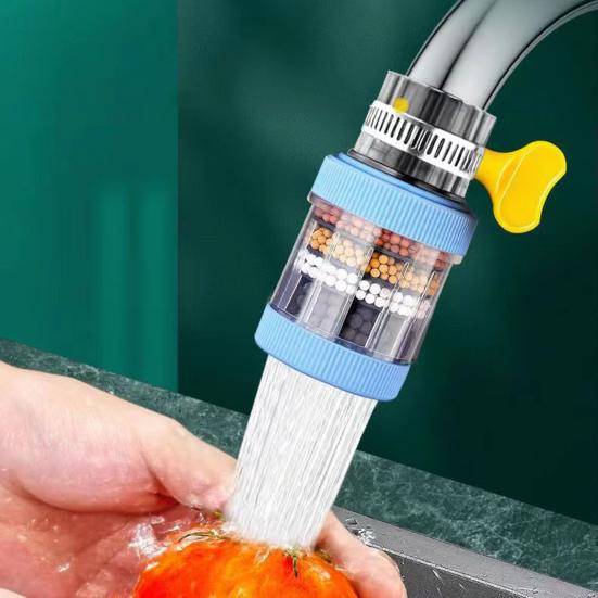 Фильтр для крана, 6 слоев, вращение на 360 градусов, брызгозащищенный, фильтр для насадки для водопроводного крана, кухонные принадлежности