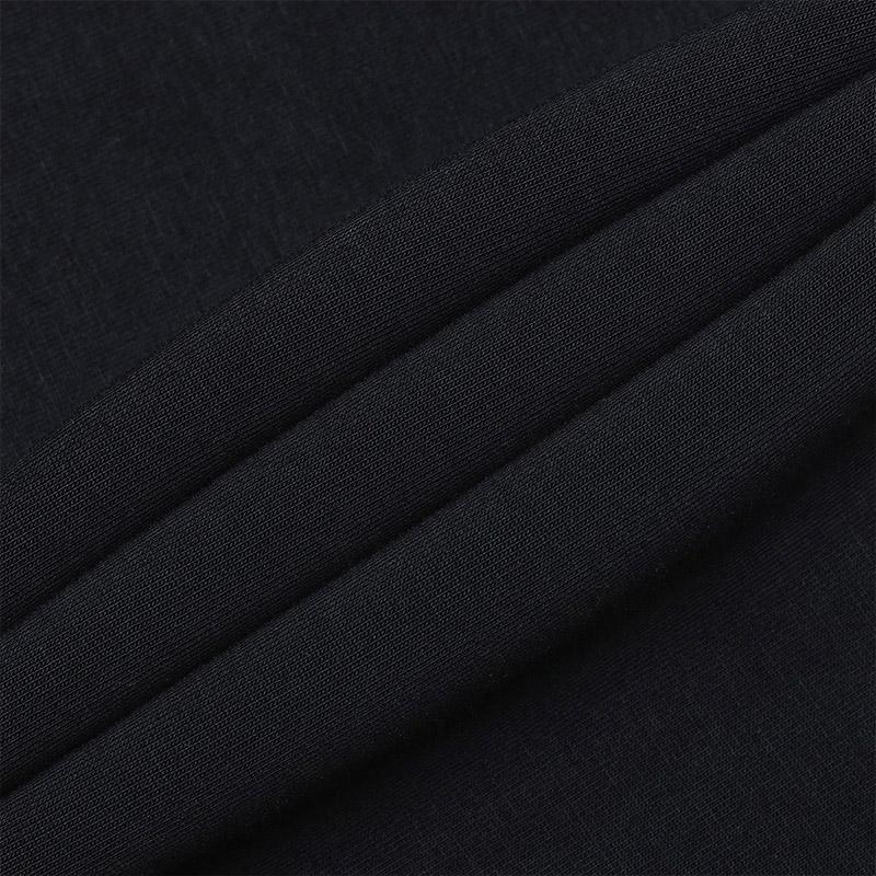 Fila Серия Heritage Толстовка мужская с круглым вырезом и принтом букв, удобная, с длинным рукавом, черная F11M518208F-BK