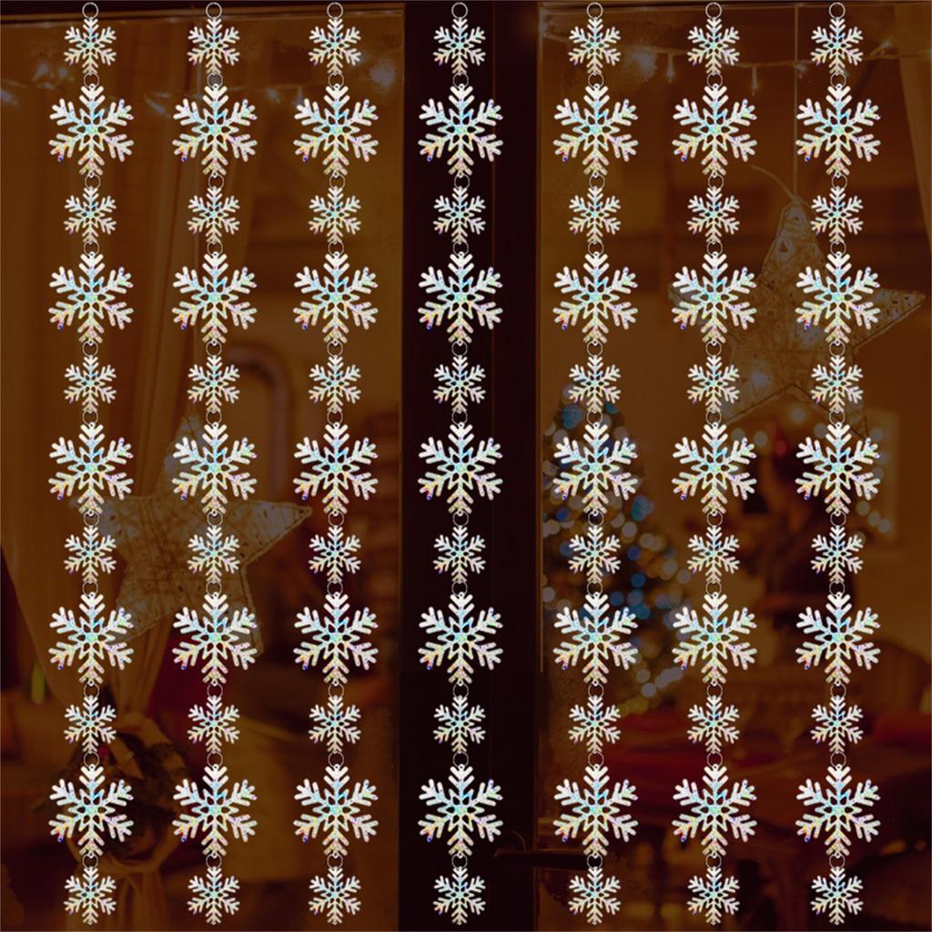 Snowflake Ornaments Christmas Banner Snowflake Garland Party Winter Festival Party Supplies  Party Decoration New Year Party Home Decorat