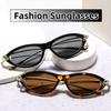 New Personalized Cat-eye Sunglasses Metal UV400 Protection Stage Performances Eyeglasses Walk The Show Unisex Shades