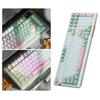 134PCS OEM Height Two Color Injection Green and White PBT Keycaps for Mechanical Keyboard Enthusiasts