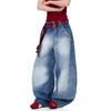 Джинсы в клетку JYL для мужчин Винтажные Bootcut Свободные Модные Jazz Широкие Джинсовые