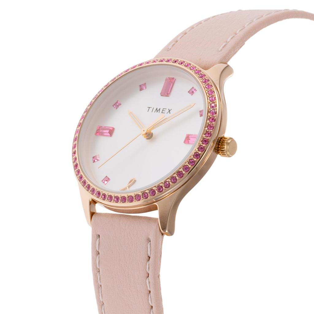 TIMEX Dress Watch, Quartz Movement, Water Resistant, Plastic, White Dial, TW2V95700, Unisex [Authentic]