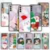 Мраморный милый Санта-Снеговик мягкий чехол для Samsung Galaxy S22 S20 FE S21 S10 S9 Plus S8 Note 20 Ultra 10 Lite чехол для телефона Shell