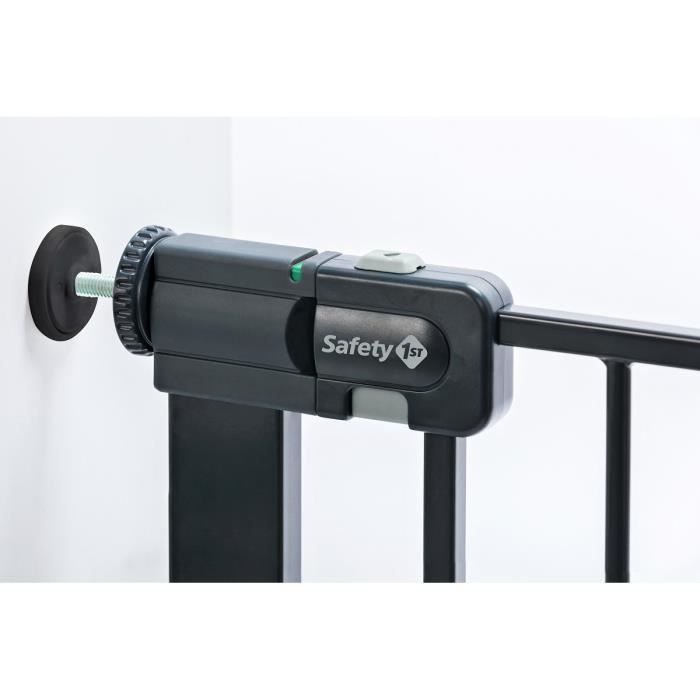 Barriere de sécurité enfant Easy Close Metal - SAFETY 1ST - Réglable de 73 a 80 cm - pression, sans vis ni perçage - Anthracite - Mé
