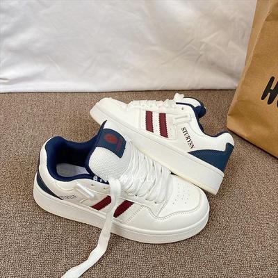 Байцзю красный ретро нишевые парные кеды женские модные летние новые студенческие универсальные повседневные белые туфли