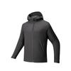 Solid Color Zipper Hooded Versatile Casual Waterproof Breathable Jacket Men Jacket Smoke Black Gray 152537629-3