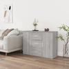 VidaXL Buffet Sonoma Grey 91x29.5x65 Cm Engineered Wood 823348