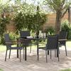 VidaXL 5-Piece Garden Dining Set Black Textilene and Steel 3379088