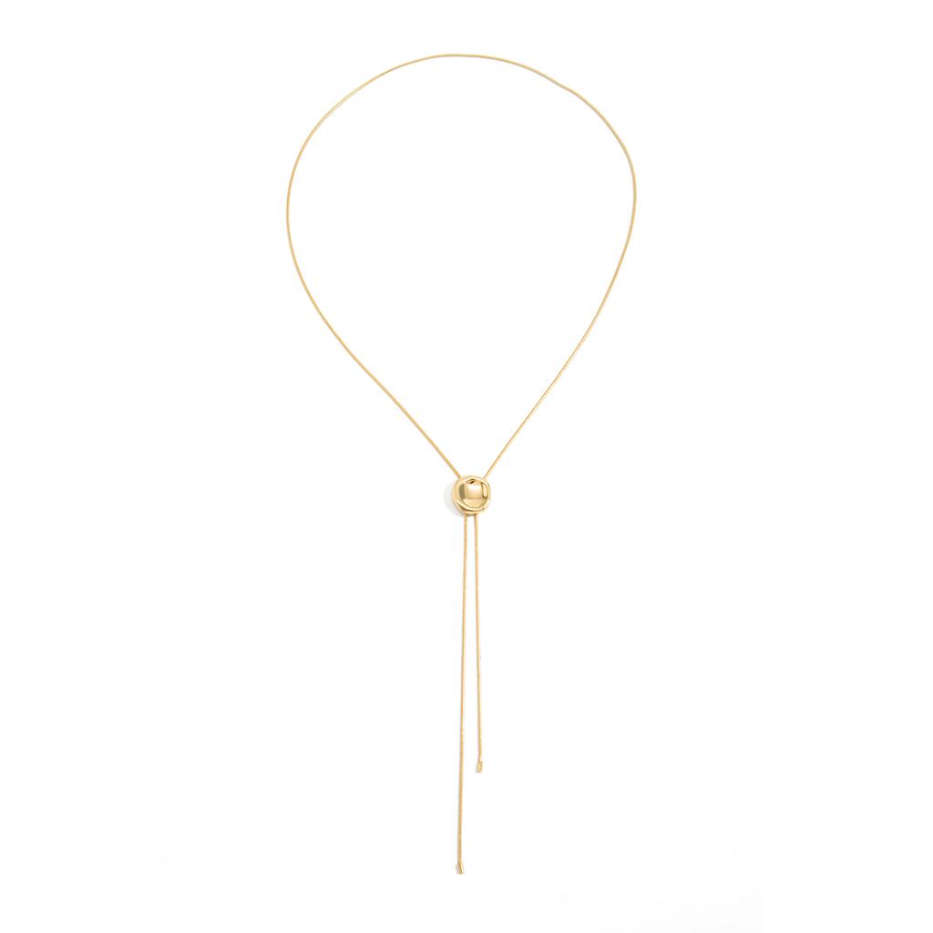 Ingemark Trendy Simple Long Pendant Chokers Necklace for Women Elegant Sexy Adjustable Metal Snake Chain Party New Jewelry Gifts