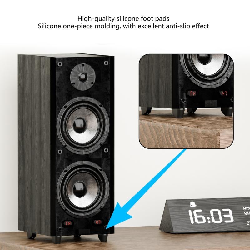 6pcs Premium Silicone AntiSlip Shock Absorbing Feet Pad For DJ Equipment Speaker Bases Turntable Vibration Dampening