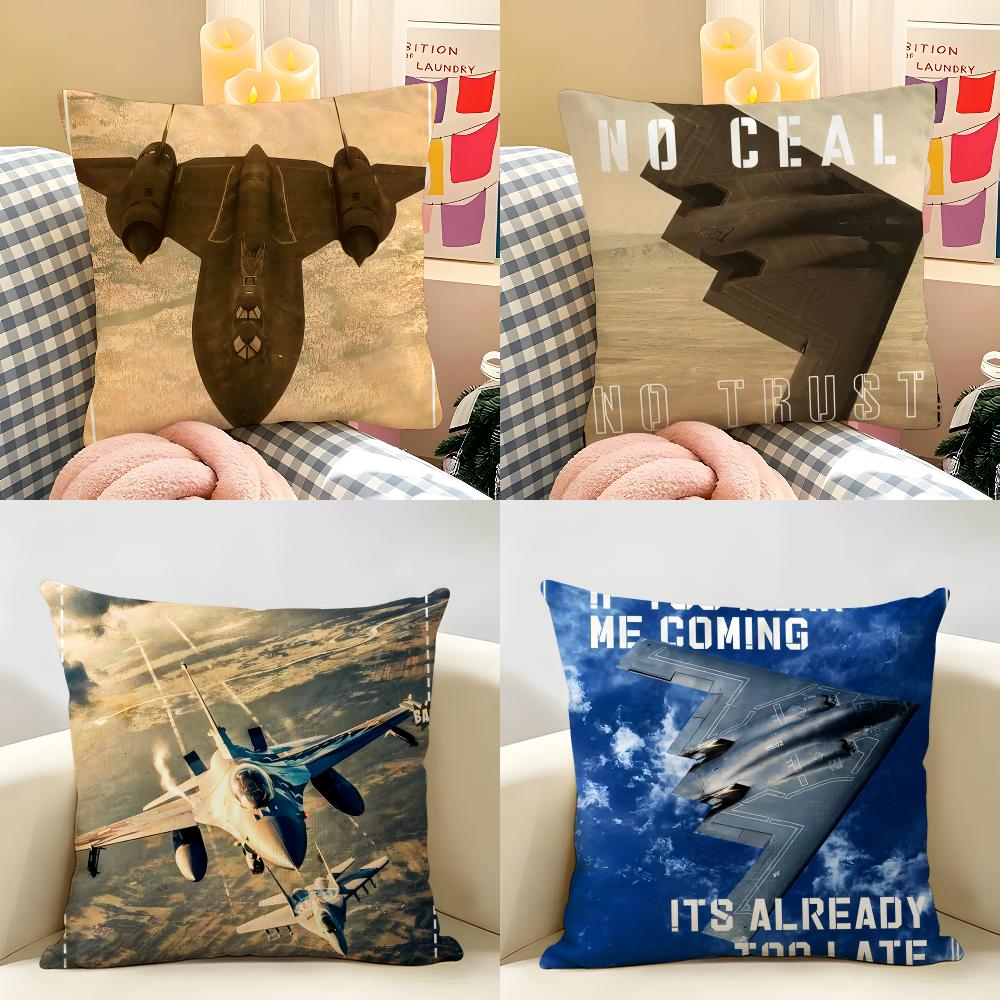 Fighter Jet Cool F B SU Cushion Cover Natural Linen Organic Fabric DoubleSided Printing Room Sofa Decor Pillow Case