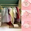 10pcs Multi-colors Cute 1/6 Doll Mini Hangers Dress Clothes Hanging Metal Doll Accessories