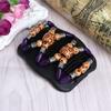 Easy Flower Butterfly  Hair Accessories  Stretchy Wood Beads Double  Magic Hair Comb