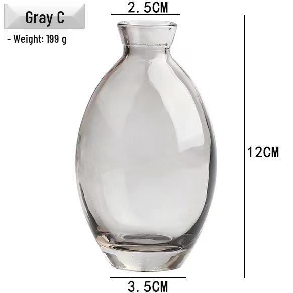 Набор мини-ваз из цветного стекла для гидропонных цветов - Прозрачные декоративные украшения для гостиной