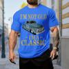 New Summer Men's Fashion T-shirt Personality Car Printed Men's T-shirt Top