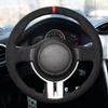 Оригинальная оплетка на руль для Toyota 86 Subaru BRZ Черная замша Кожа DIY Ручная прошивка Чехол на руль автомобиля