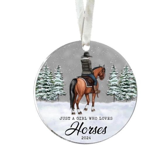 Animal Christmas Ornament 2D Flat Acrylic Ornament Cartoon Santa Hat Animal Hanging Decoration for Christmas Tree Mantel