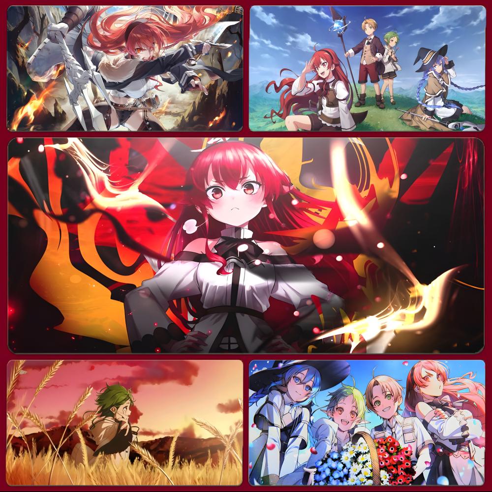 Epic Fantasy Anime Mushoku Ttensei Mouse Pad Large Gaming Mousepad With Stitched Edges Thickened Desk Mat Pc