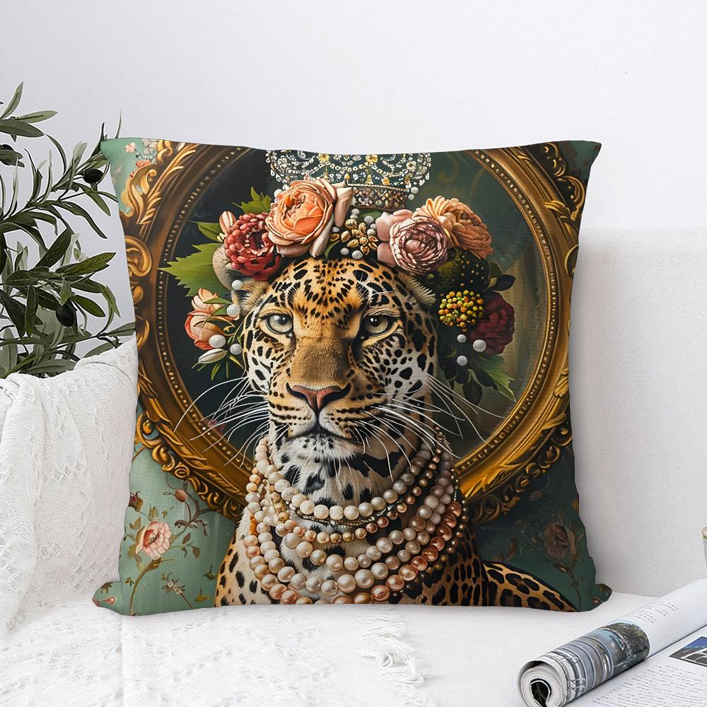 Европейская мода Леопардовая наволочка Диван Декоративный Дом Двусторонняя печать Плюшевые наволочки для диванных подушек Декор Чехол для подушки