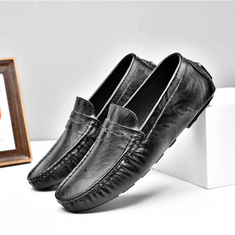 Мужская повседневная обувь из натуральной кожи, мягкие мокасины, мужские туфли на плоской подошве, модные брендовые мужские лоферы, дышащая обувь для вождения