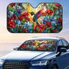 Colorful Hummingbirds Sun Visor Foldable Universal Car Windshield Sun Shade UV Protection Heat Insulation Foldable Cover