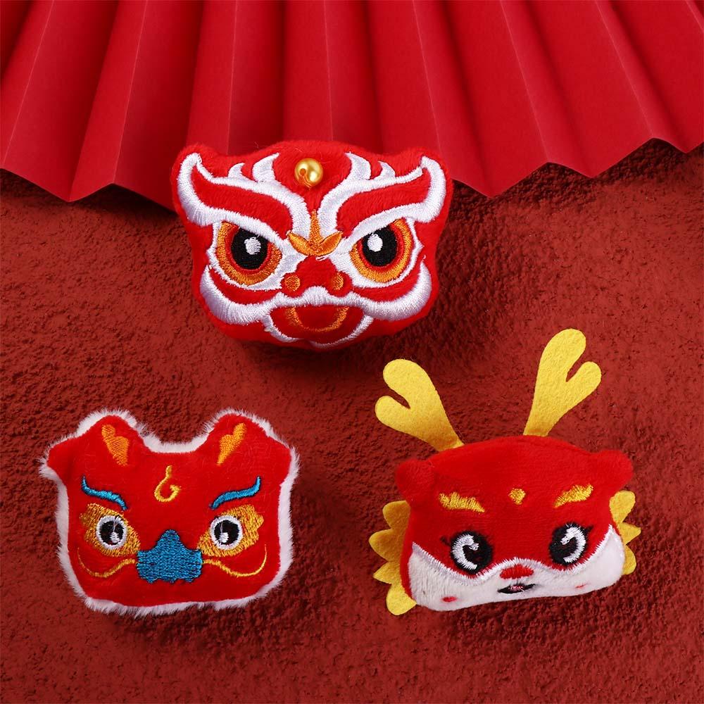 Lucky Spring Festival Pin Cute Chinese Style Pin Kawaii Lion Dance Brooch Spring Festival