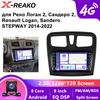 2 Din Android 12 For Renault Logan 2 2012 - 2019 Sandero 2 2014 - 2022 Car Stereo Radio Multimedia Player GPS 4G 8Core Carplay Auto DVD