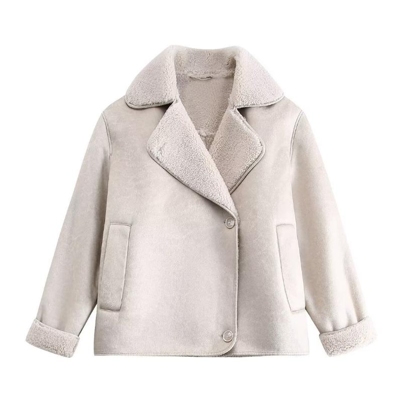 Women's Autumn and Winter New Loose Fur Warm Jacket Female Coat