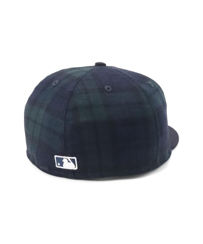 New Era Кепка 59FIFTY MLB POWERED BY GORO, коллаборация, NY Черный, размер 7 5950 GORO NEYYAN BLKW NVY Часы, 3/4,