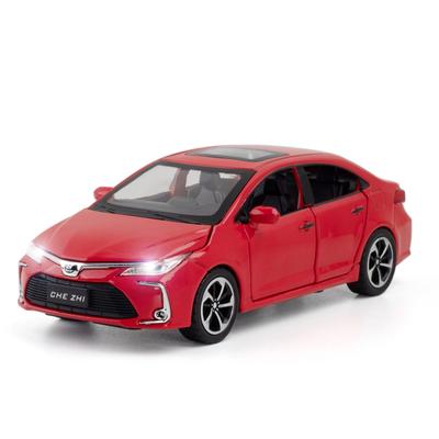 Изысканное моделирование сплава 1:32 Модель семейного автомобиля Toyota Corolla, украшение, звук, свет, сила