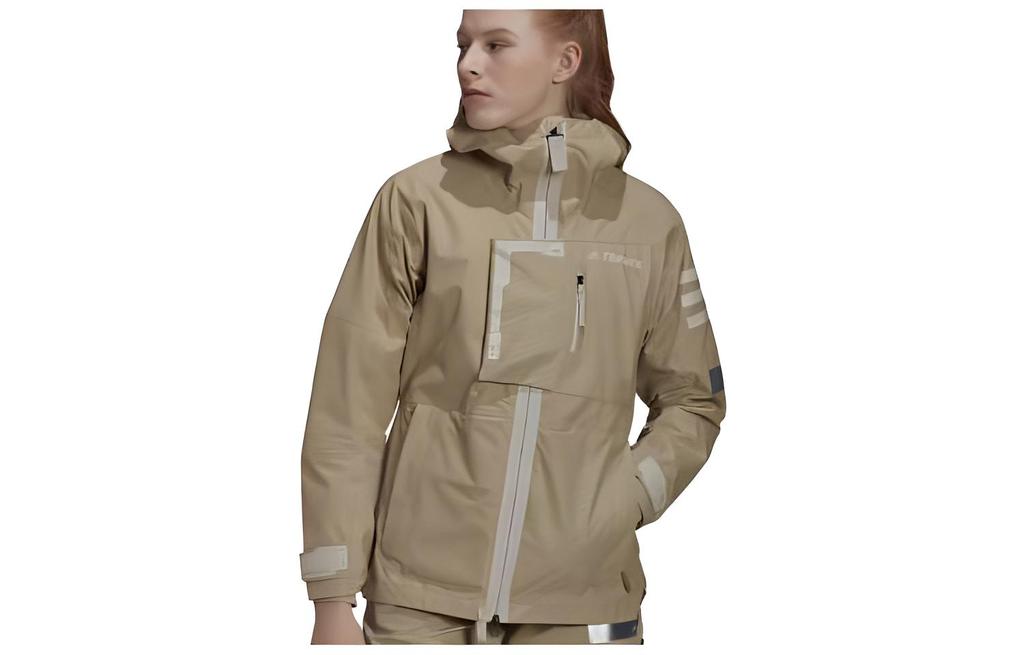 adidas Куртки Женские Хаки С Капюшоном Умеренные Другие HB4060