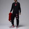 Jordan Спортивная повседневная футболка с круглым вырезом и длинным рукавом с принтом, мужские топы, черные FD7018-010