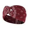 DX~~~ New Wide Brimmed Crossover Headband Lady's Bohemian Print Knitted Headband Sweat-wicking Bandana Sports Yoga Headband