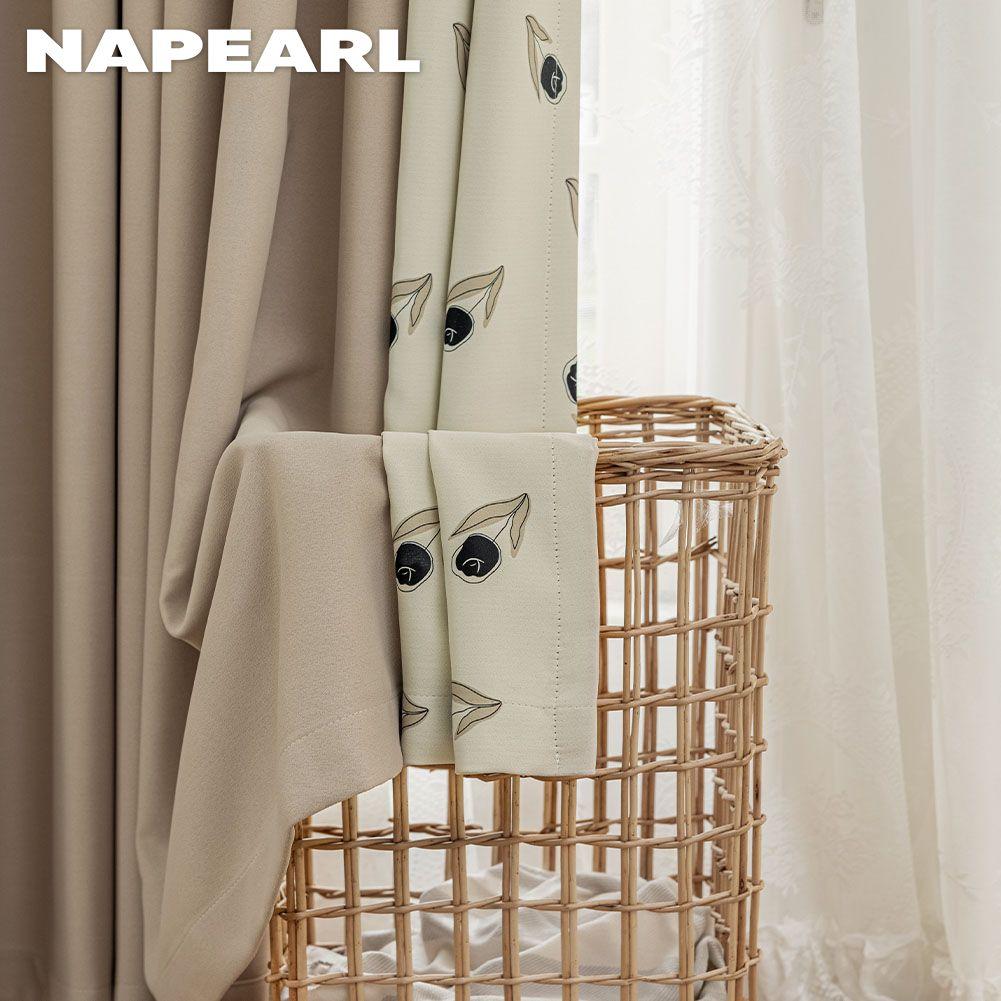 1 шт. NAPEARL 70-80% степень затемнения Ins кремовый стиль напечатанная боковая панель затемняющие шторы для спальни гостиной домашний декор