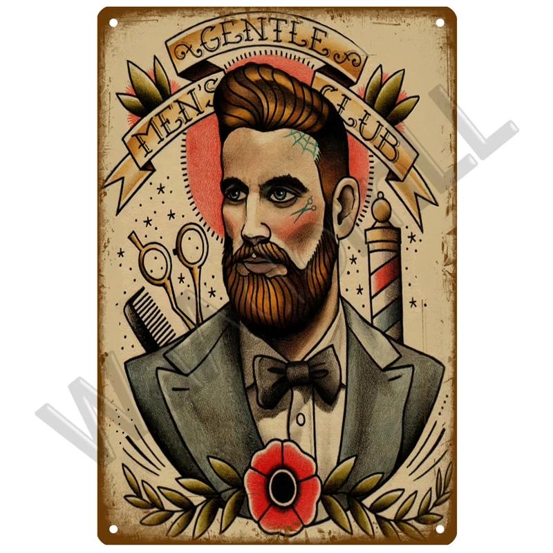 Парикмахерская Ретро Паб Бар украшения жестяная вывеска потертый шик домашний декор доска металлическая вывеска настенный постер винтажный декор искусство винтаж