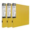 Папка-регистратор Orange Office из нового материала с D-образными кольцами 3 см, 3 отверстия, желтая, 3 шт.