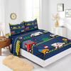 Four-Piece Mattress Racing Game Construction Car 3D Digital Printing Set Mattress Protective Cover