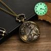 Карманные часы Hollow Retro Flip 12 Зодиаков Большие Креативные Студенческие Часы для Мужчин и Женщин Большой Циферблат Светящиеся Хуай