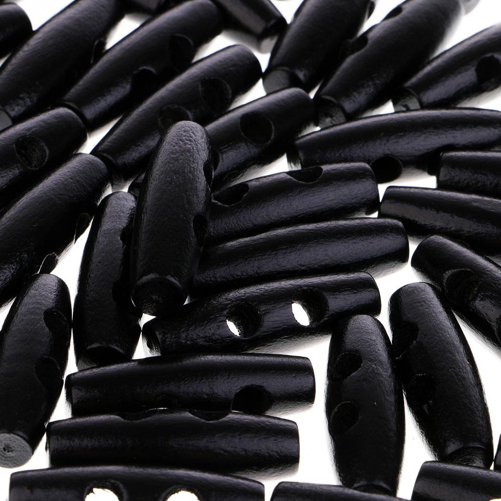 Natural Wood Toggle Buttons Vintage Decorative Sewing Buttons Clothing Accessories for DIY Crafts Embellishments Handmade