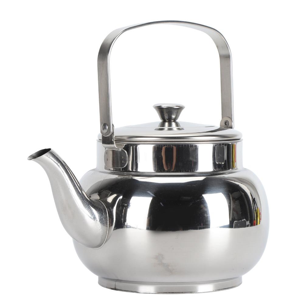 1L Capacity Stainless Steel Teapot Removable Filter Serving Tea Pot Restaurant Use
