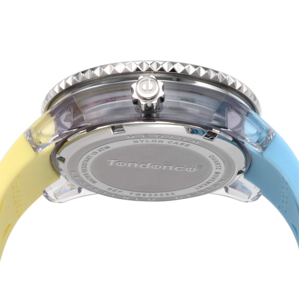 Часы CRAZY Medium Blue Dial Stainless Steel Mineral Glass Quartz Watch TG930060 Blue [Tendence] Yellow/Light 42.5MM Womens [Товар]