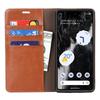 Genuine Leather Phone Cover For Google Pixel 7a,Crazy Horse Texture Magnetic Anti-drop Phone Case with Stand Wallet