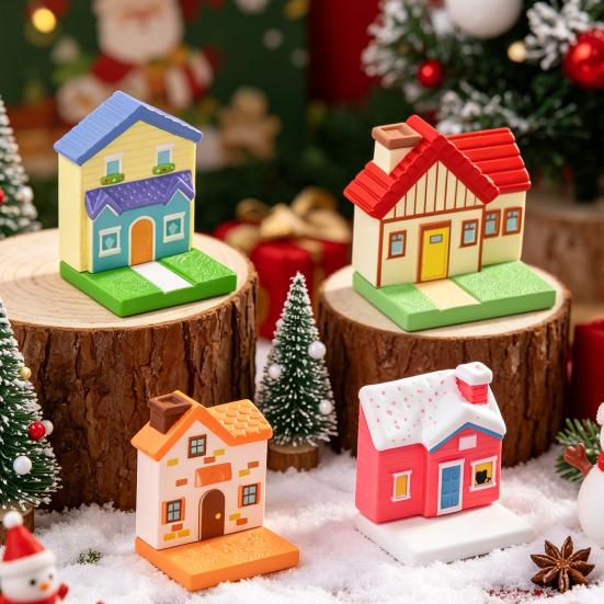 Miniature Garden Ornaments, Resin Fairy Tale House Shape, Outdoor Decor for Patio Gardens DIY Landscape Accessories