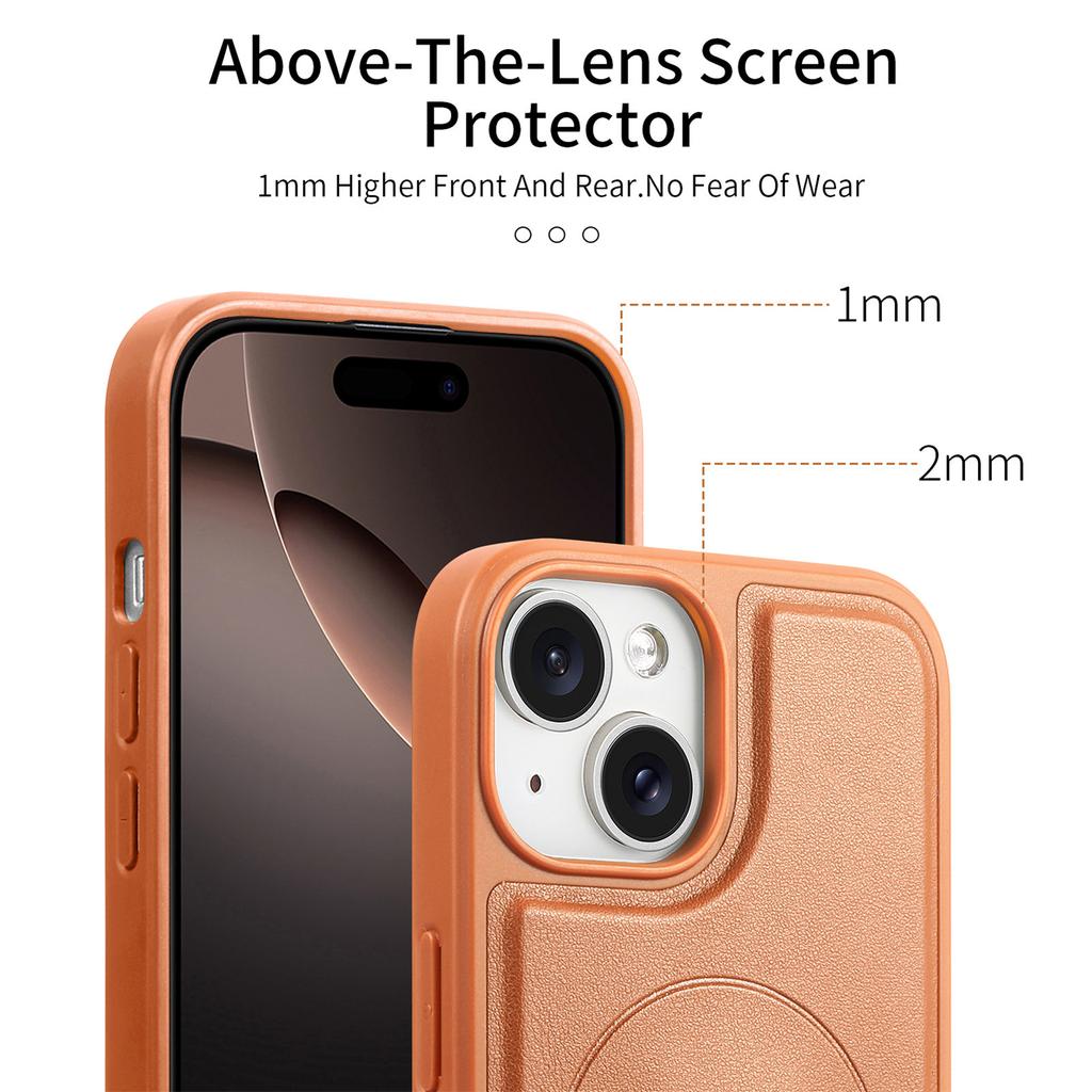 For iPhone 14/iPhone 13 6.1 inch Magnetic Case CASENEO Wristband PU Leather+PC Shockproof Phone Cover